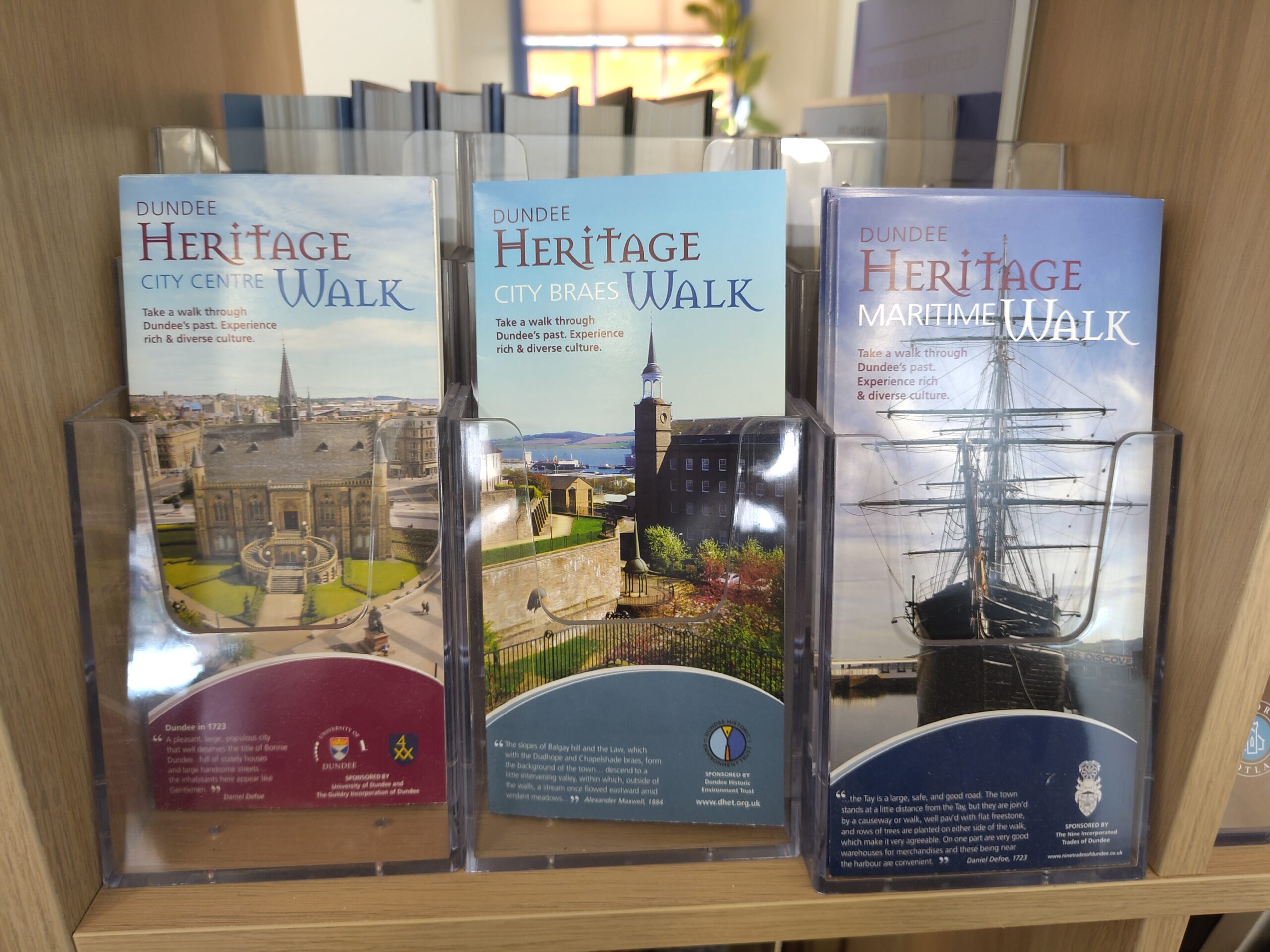 Heritage walk leaflets dispay scaled